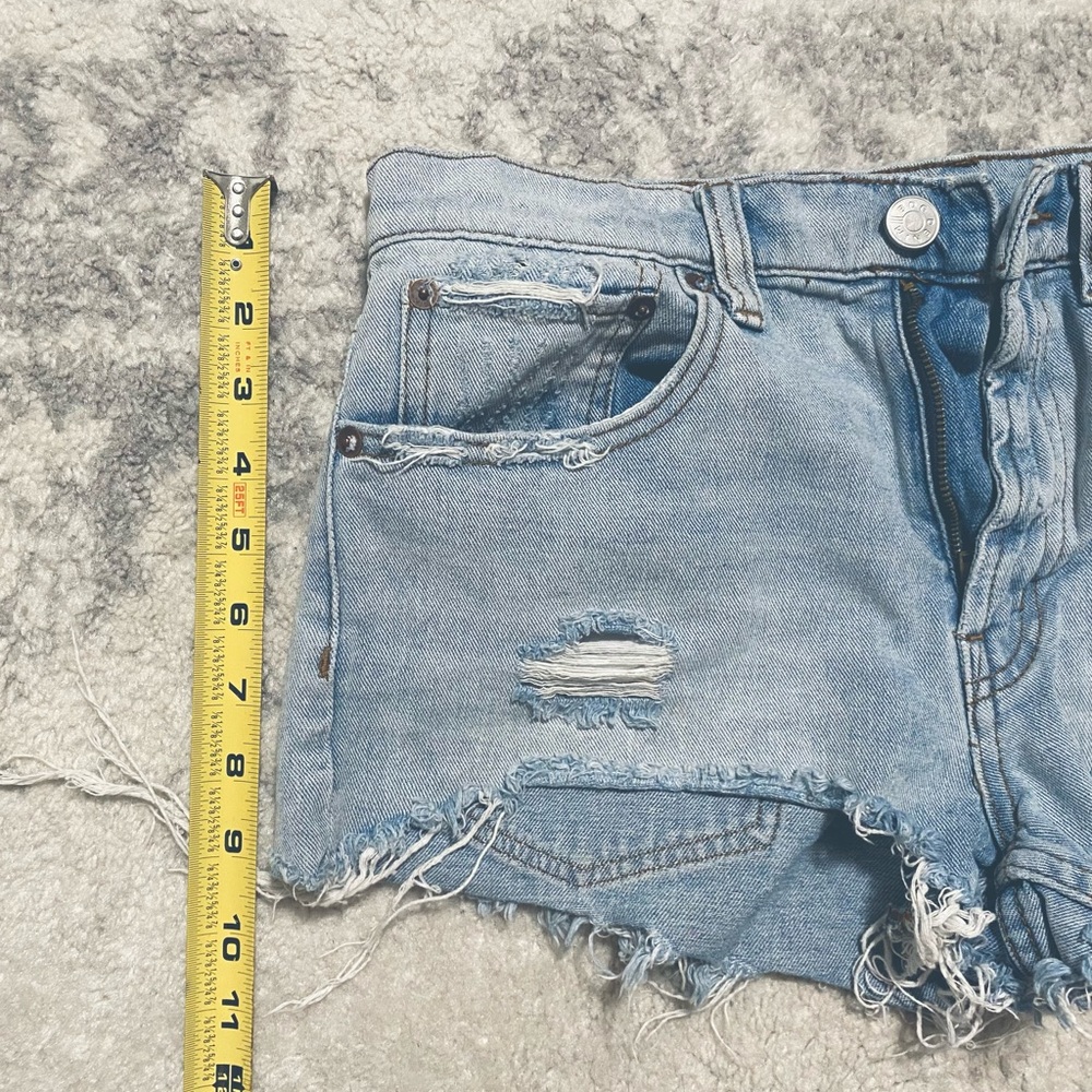 Mid Rise Distressed Shorts - Picture 2 of 3